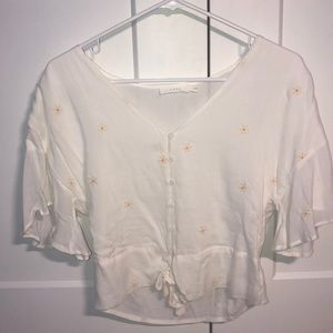 White flower blouse